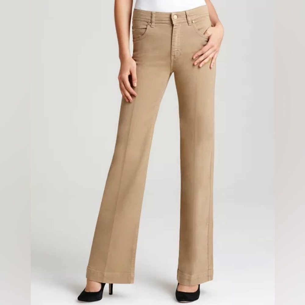 MiH Milan Trouser Wide Leg Cotton Jeans Work Wear Office Casual Neutral Pants